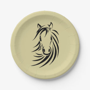 Plato De Papel Cabeza de caballo