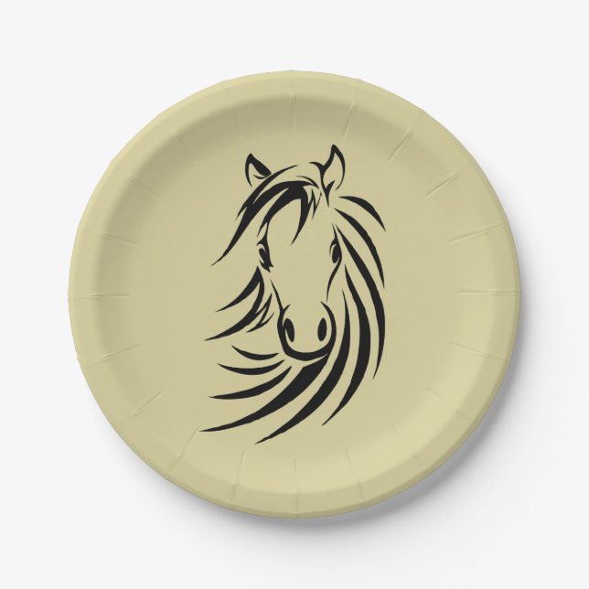 Plato De Papel Cabeza de caballo (Anverso)