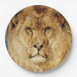 Plato De Papel Cabeza de león (por Heywood Hardy)