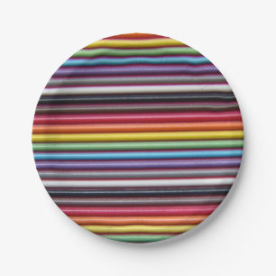 Plato De Papel Cable de cinta arco iris