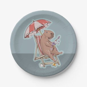 PLATO DE PAPEL CABYBARA EN UNA TUMBONA
