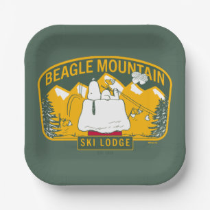 Plato De Papel Cacahuetes Beagle Mountain Ski Lodge