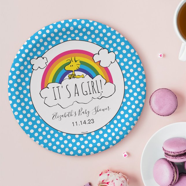 Plato De Papel Cacahuetes | Es un Baby Shower Chica (Subido por el creador)