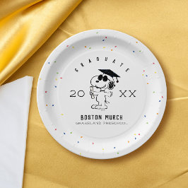 Plato De Papel Cacahuetes | Graduado de Snoopy