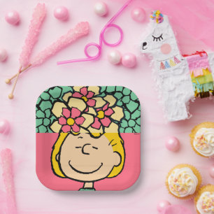 Plato De Papel Cacahuetes   Sally Half & Half Flowers