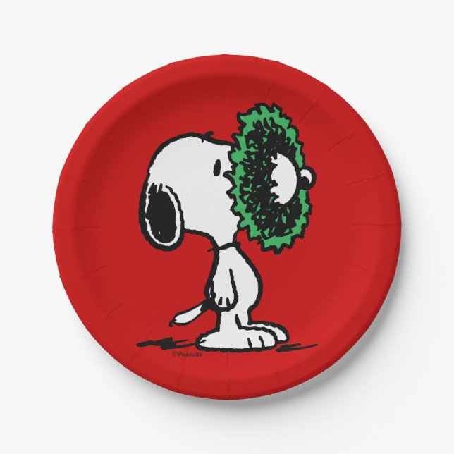 Plato De Papel Cacahuetes | Snoopy for Holidays (Anverso)