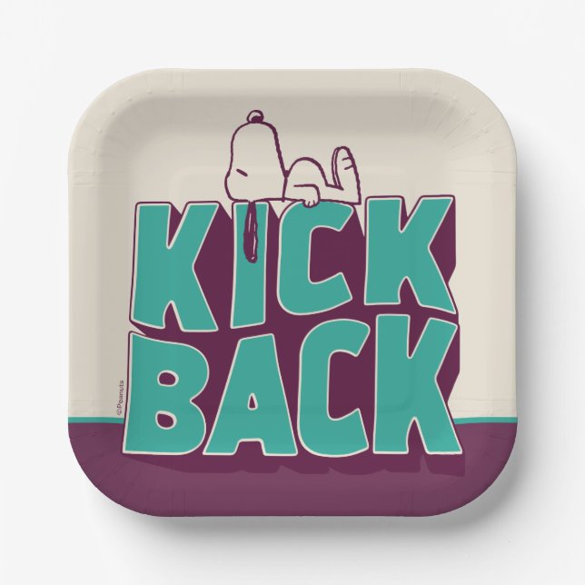 Plato De Papel Cacahuetes | Snoopy Kickback (Anverso)