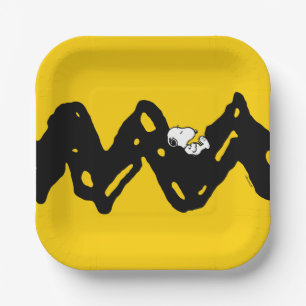 Plato De Papel Cacahuetes   Snoopy Nap