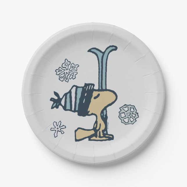 Plato De Papel Cacahuetes | Woodstock Ski Pro (Anverso)