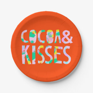 Plato De Papel Cacao y besos