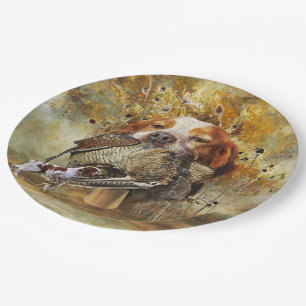 Plato De Papel Cacería de Woodcock con el español británico