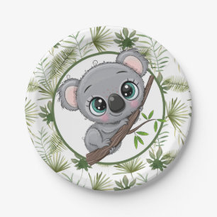 Plato De Papel Cachorro de Koala Adorable