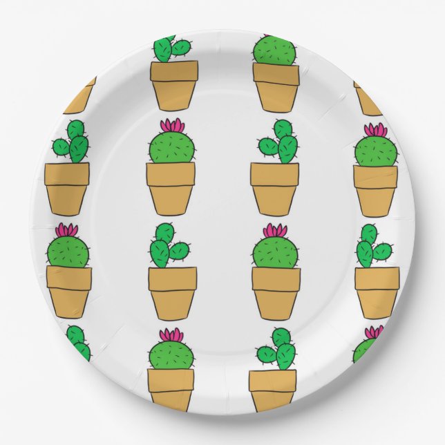 Plato De Papel Cactus (Anverso)