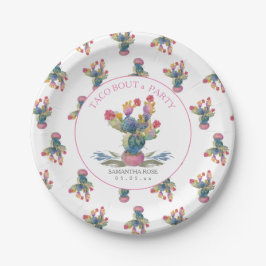 Plato De Papel Cactus acuático Cinco de Mayo Fiesta