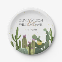 Plato De Papel Cactus Elegant Wedding