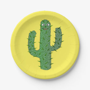 Plato De Papel Cactus Happy Day of the Dead