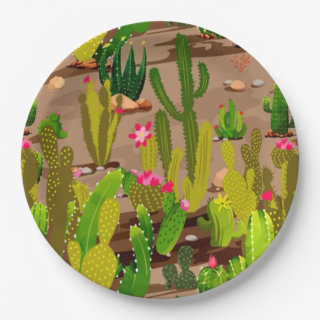Plato De Papel Cactus Variety 3 (Anverso)