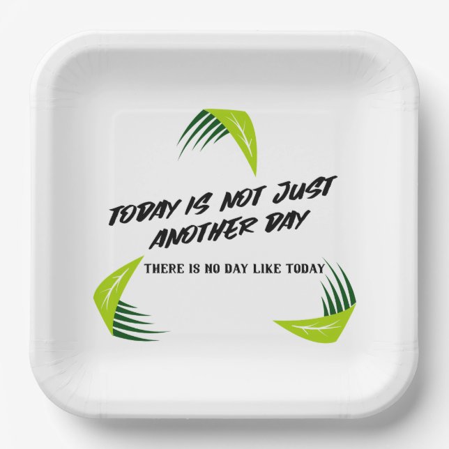Plato De Papel ¡Cada día es especial! (Anverso)