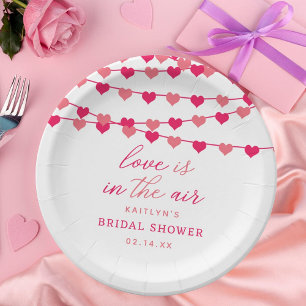 Plato De Papel Cadena colgante Amor Corazones Bridal Shower