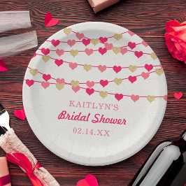Plato De Papel Cadena colgante Amor Corazones Bridal Shower