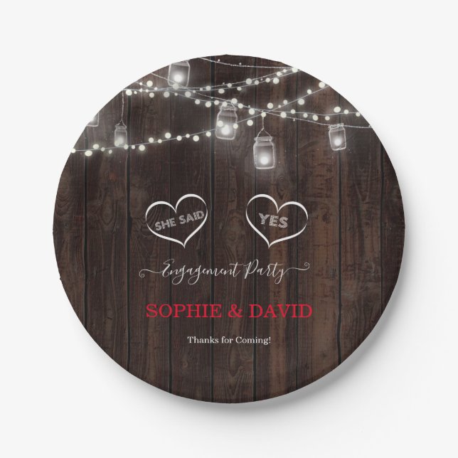 Plato De Papel Cadena de cosecha única ilumina el compromiso de u (Anverso)