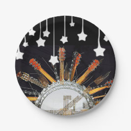 PLATO DE PAPEL CADENAS DE GUITARRA AL SOL