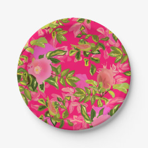 Plato De Papel cadera rosa rosa rosa , cadera rosa salvaje rosa