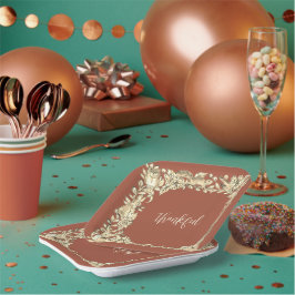 Plato De Papel Cae cobre rúsculo de panadería de Acción de Gracia