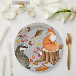 Plato De Papel Cae deja a Badger y Fox