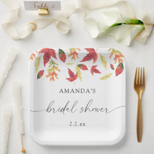 Plato De Papel Caer deja ducha de novia