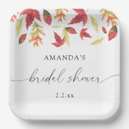 Plato De Papel Caer deja ducha de novia