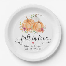 Caer en amor Calabazas Bodas Placas
