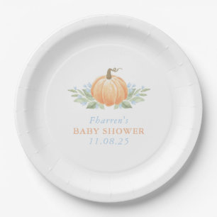 Plato De Papel Caer en Baby Shower Napkins Calabaza