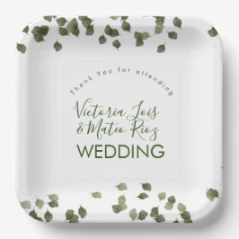 Plato De Papel Caer en la vegetación otoñal Gracias