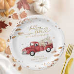 Plato De Papel Caer Enamorada Calabaza Caer Baby Shower<br><div class="desc">Echa un vistazo a este encantador diseño con temática de otoño que muestra un camión vintage con calabazas y hojas de otoño. No olvide explorar la colección para encontrar artículos complementarios como tarjetas de presentación, juegos y suministros de fiesta. Si necesita ayuda con la personalización o tiene alguna solicitud especial,...</div>