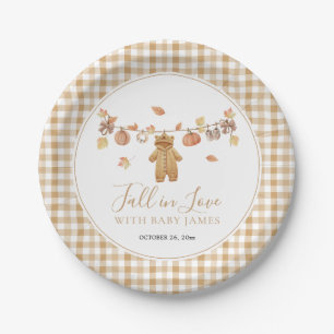 Plato De Papel Caer enamorada del Boho ruso cae en Baby Shower