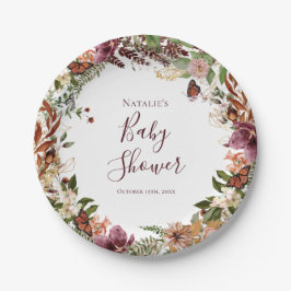 Plato De Papel Caer placa de papel Baby Shower
