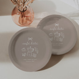 Plato De Papel Café Bebe Home Coffee Baby Shower Latte