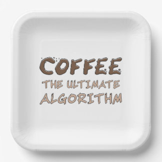 Plato De Papel Café El Algoritmo Definitivo Divertido Programador