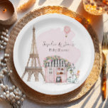 Plato De Papel Café francés Bonjour Bebe Paris Tea Baby Shower<br><div class="desc">Una maravillosa adición a la decoración del fiesta de la ducha para bebés. Francés,  tema de París. Consulte la colección coincidente de todos los artículos que tenemos disponibles.</div>