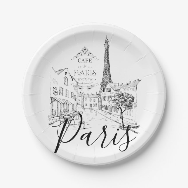 Plato De Papel Cafe Paris (Anverso)