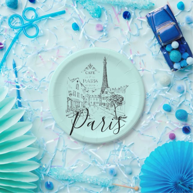 Plato De Papel Cafe Paris Paper Plates (Fiesta)