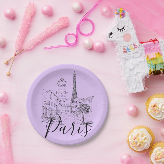 Plato De Papel Cafe Paris Paper Plates (Fiesta)