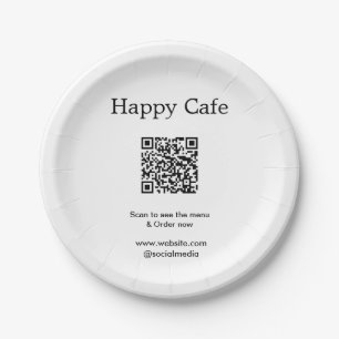 Plato De Papel Cafe restaurant scan para ver el menú pedir hotel 