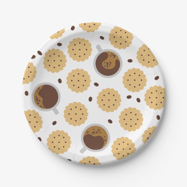 Plato De Papel Café y cookies (Anverso)