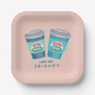 Plato De Papel Café y FRIENDS™