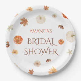 Plato De Papel Caída en el amor Calabaza Ducha de novia Botánica