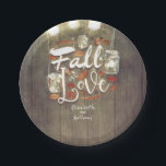 Plato De Papel Caída en el amor Mason Jar enciende a Boda ruso<br><div class="desc">Placas de papel de caída rusas</div>