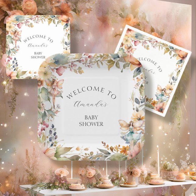 Plato De Papel Caída Encantada Leche Flora Bebé Beber Ducha (Subido por el creador)