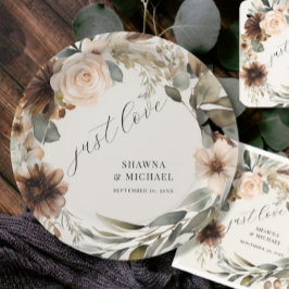 Plato De Papel Caída Floral Foliage de otoño Boda BOHO silenciado